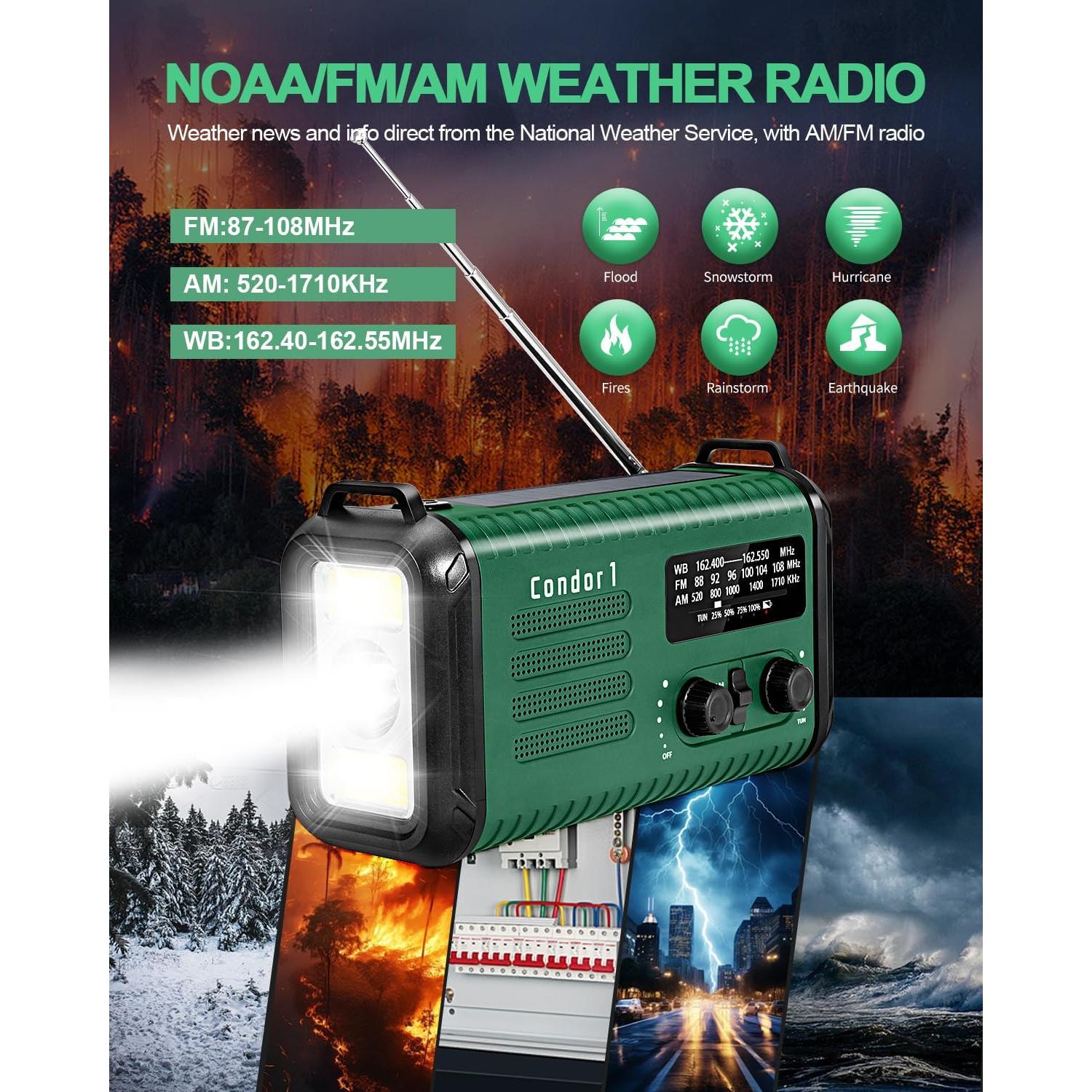 Radio de Emergencia iRonsnow Condor 20000mAh Solar