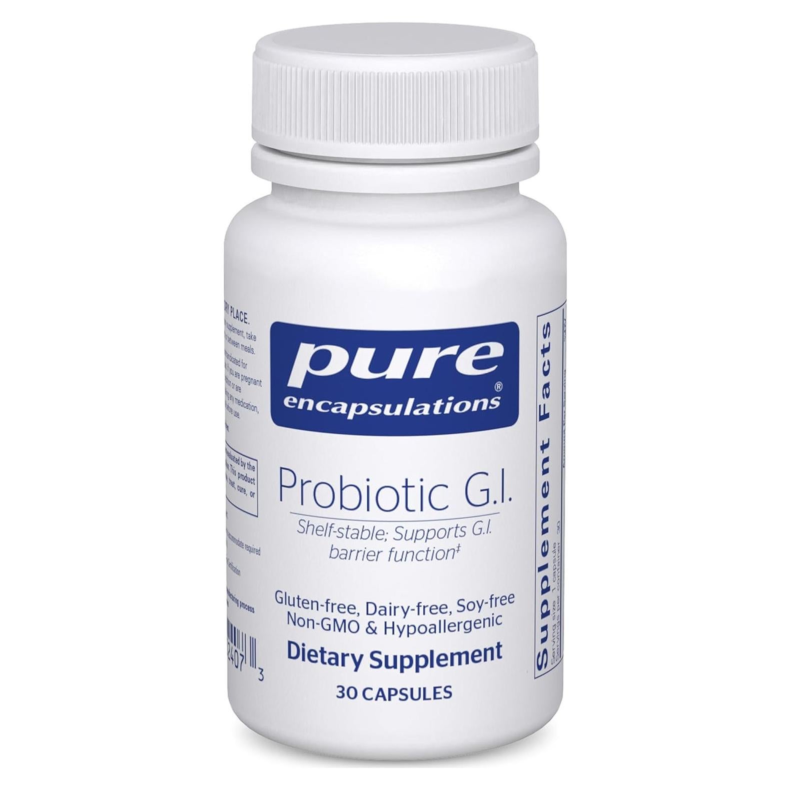 Probiotico G.I. Pure Encapsulations - 30 Cápsulas para Salud Intestinal
