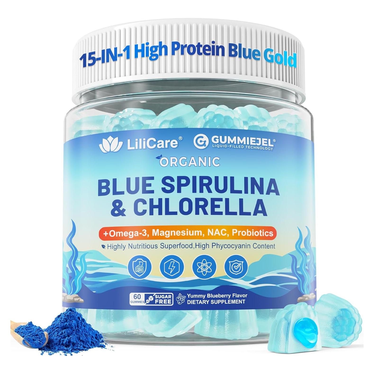 Gomitas de Espirulina y Chlorella LILICARE 60 Unidades Veganas