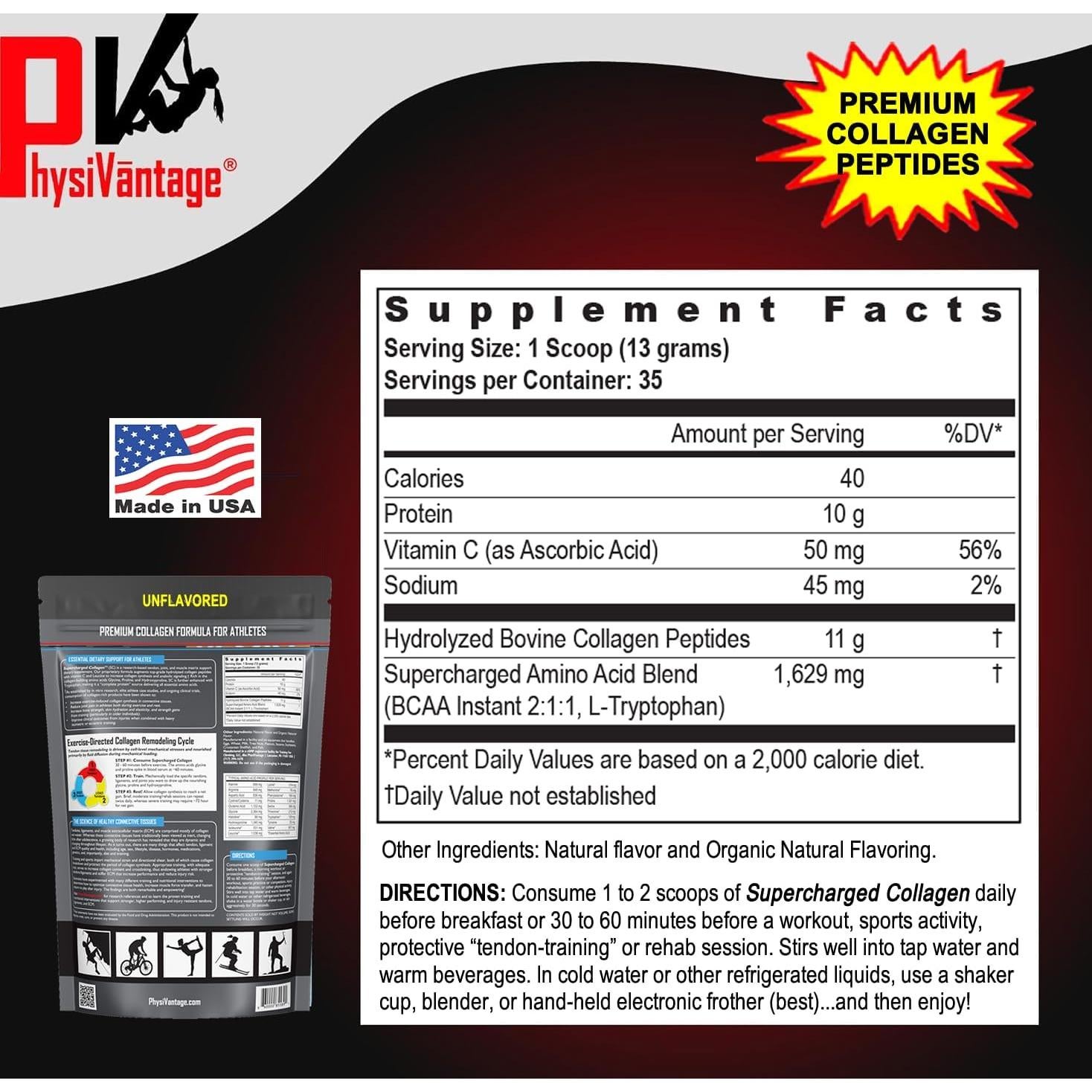 Polvo de Colágeno Hidrolizado PhysiVantage Chocolate 454g