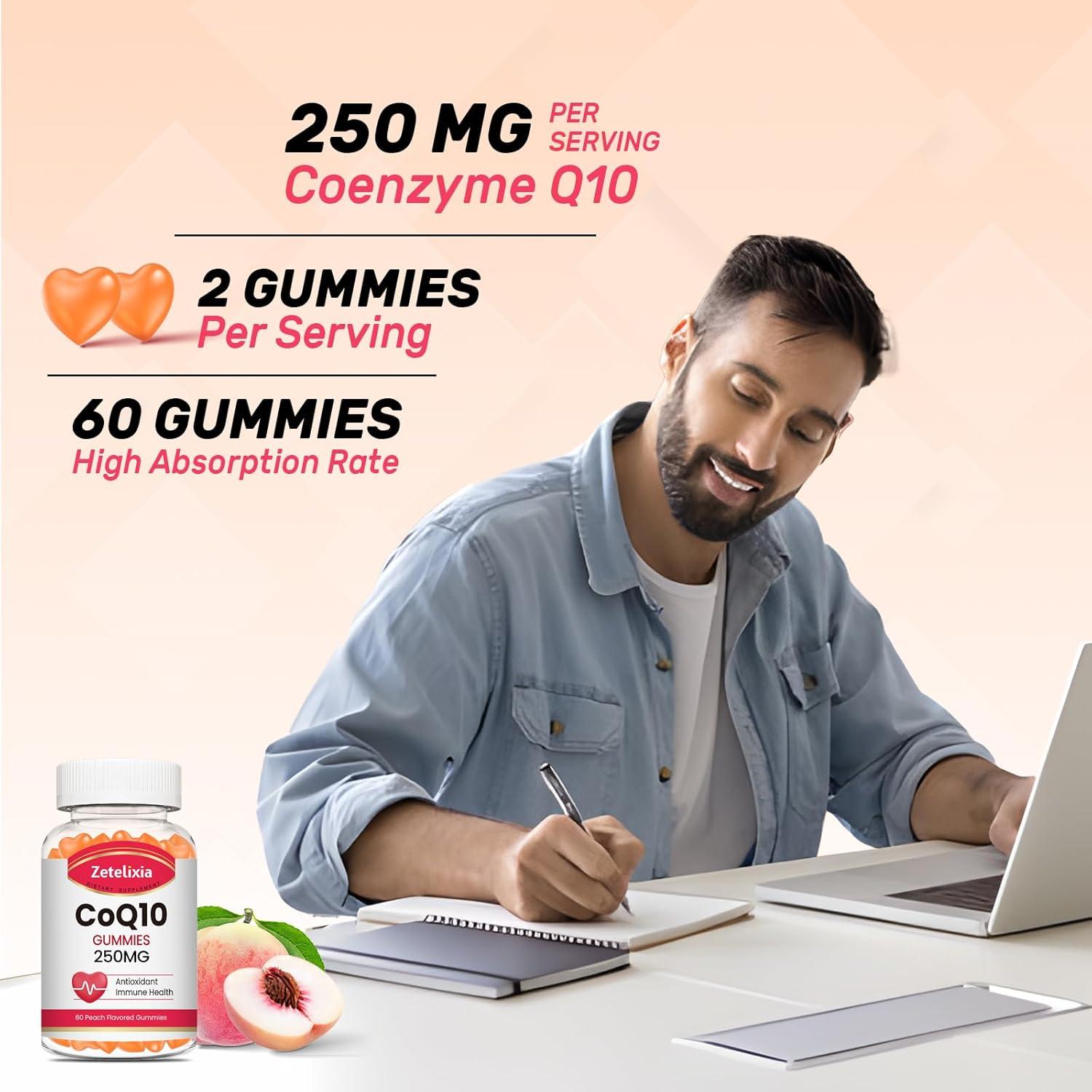 Gomitas de CoQ10 Zetelixa 60 Unidades Sabor Durazno