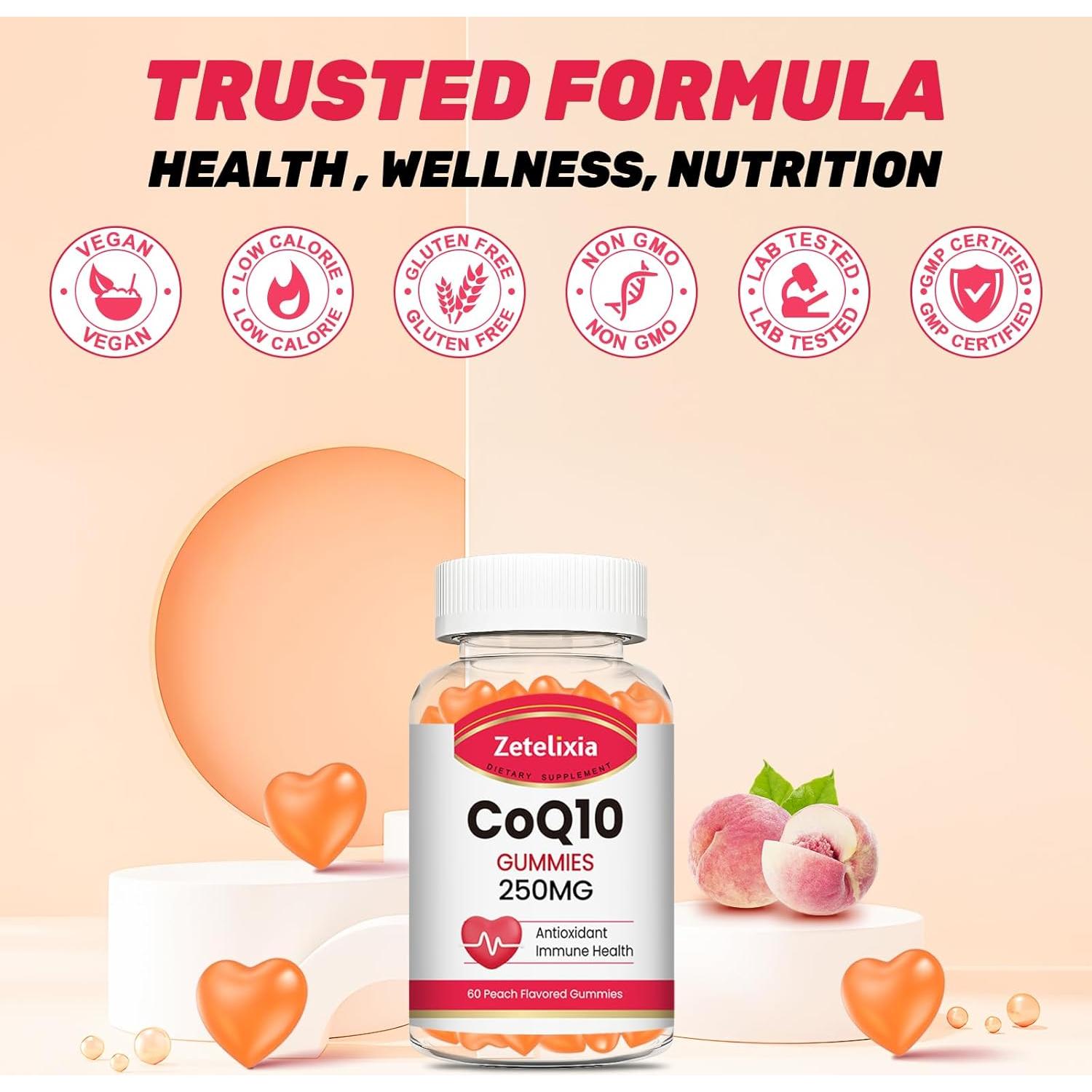 Gomitas de CoQ10 Zetelixa 60 Unidades Sabor Durazno