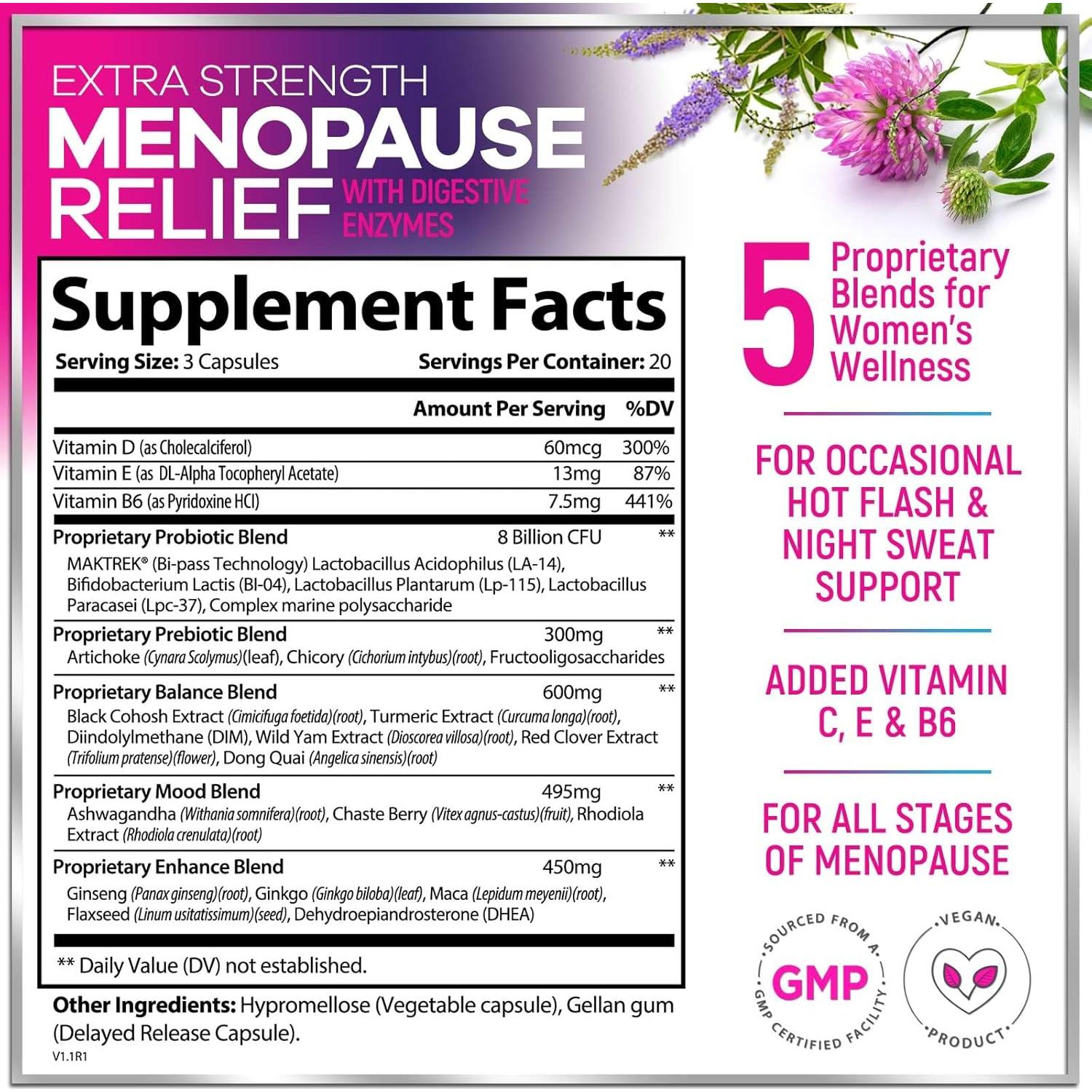 Suplemento Menopausia Hola Hermosa 60 Cápsulas Probioticos