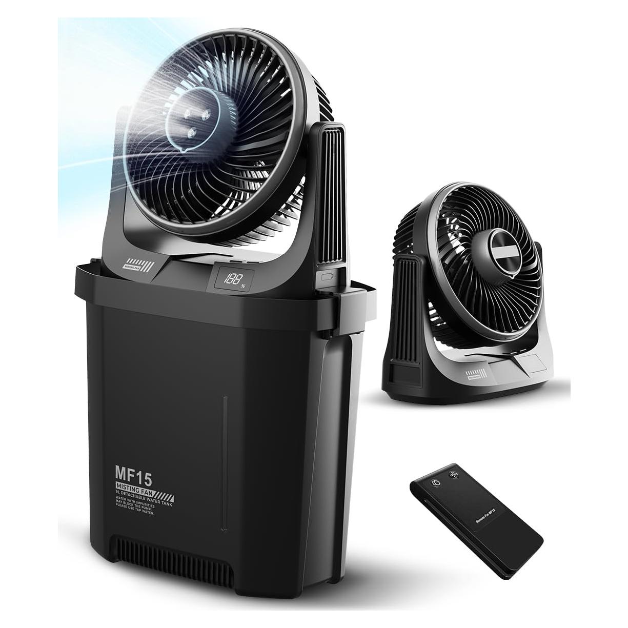 Ventilador Portátil de Nebulización Instern KW-MF15 9L Batería 20000mAh