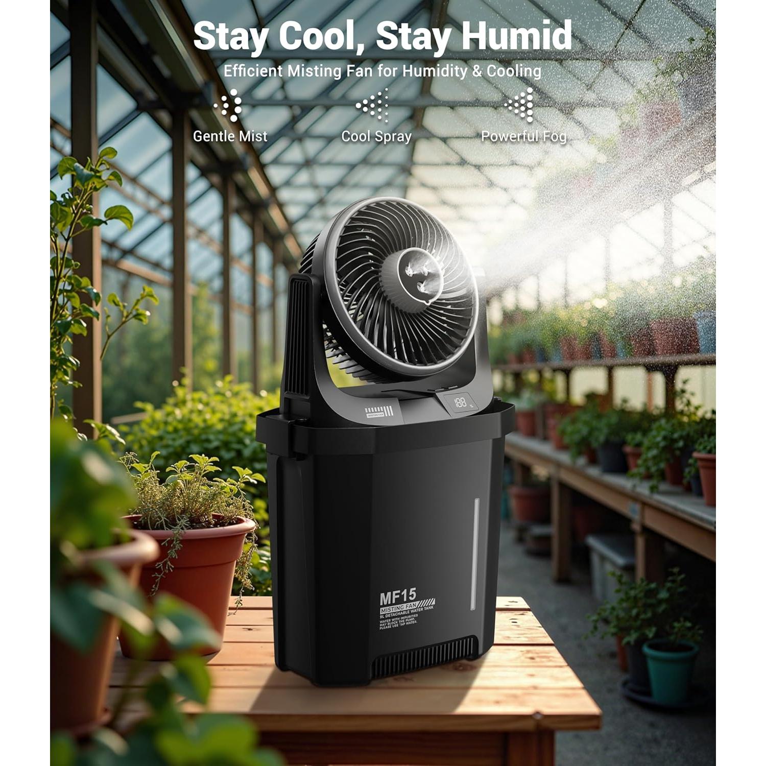 Ventilador Portátil de Nebulización Instern KW-MF15 9L Batería 20000mAh