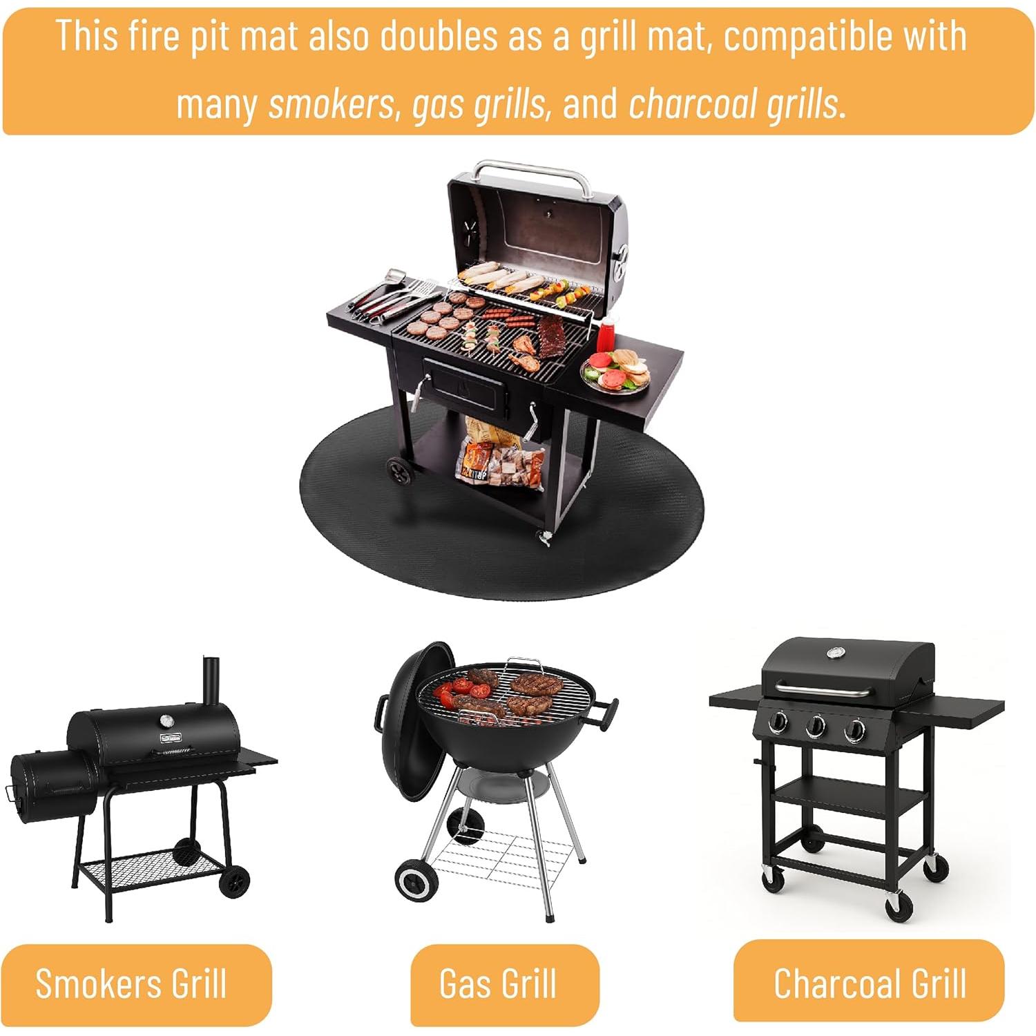 Alfombrilla Redonda Ignífuga UNCO 91.44 cm Impermeable