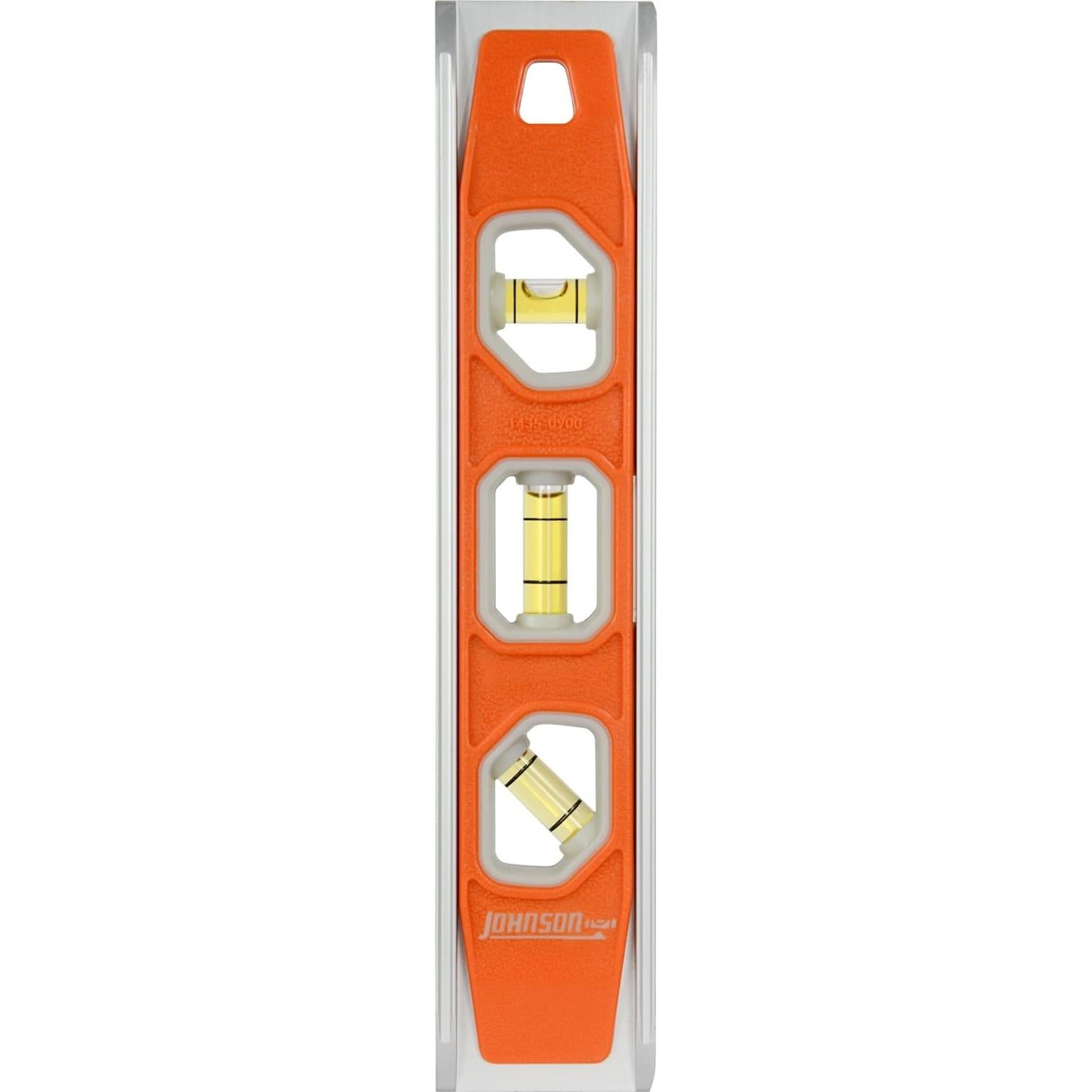 Nivel Torpedo Magnético Johnson 1435-0900, 23 cm, Aluminio Naranja
