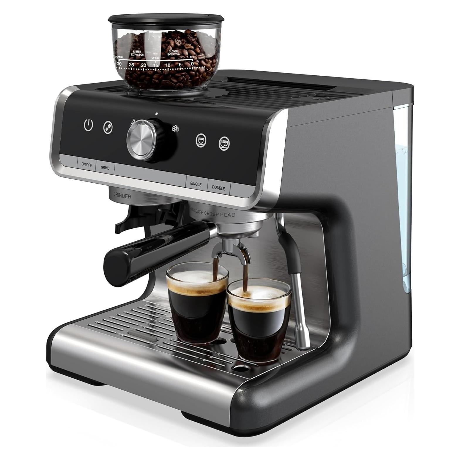 Máquina de Espresso Takywep Semiautomática 20 Bar 2.8L Gris