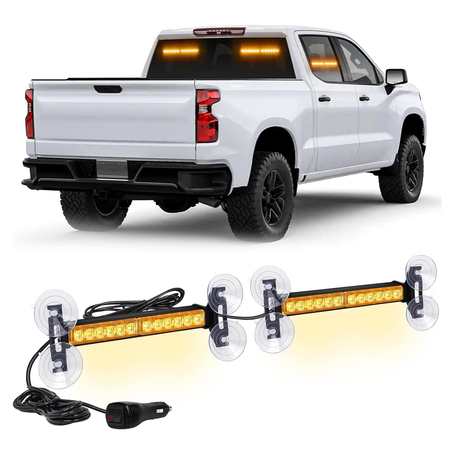 Luces Estroboscópicas Ámbar XRIDONSEN 24W 2x27.1cm LED