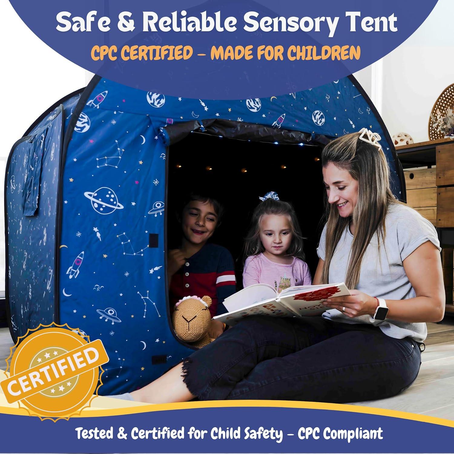 Tienda Sensorial L'ARCHE Grande 120 cm con Luces LED y Control Remoto