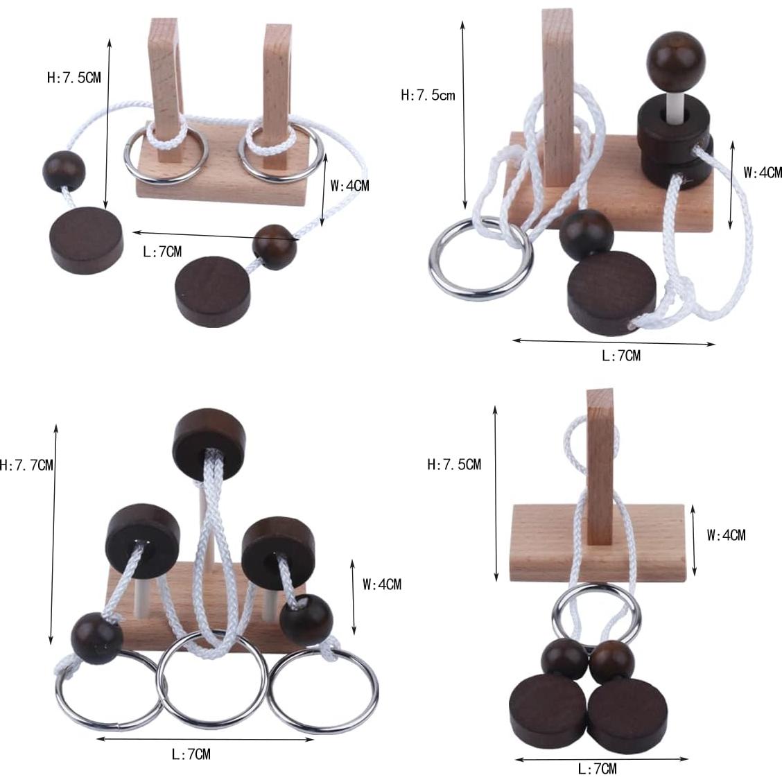 Rompecabezas de Enigma de Madera LFLQ 16 piezas 3D