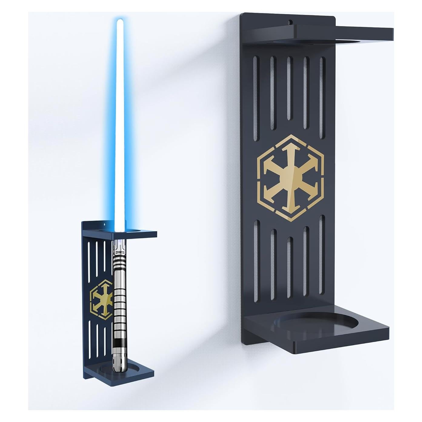 Soporte de Montaje en Pared Acrílico para Sable de Luz Negro 6.8 cm