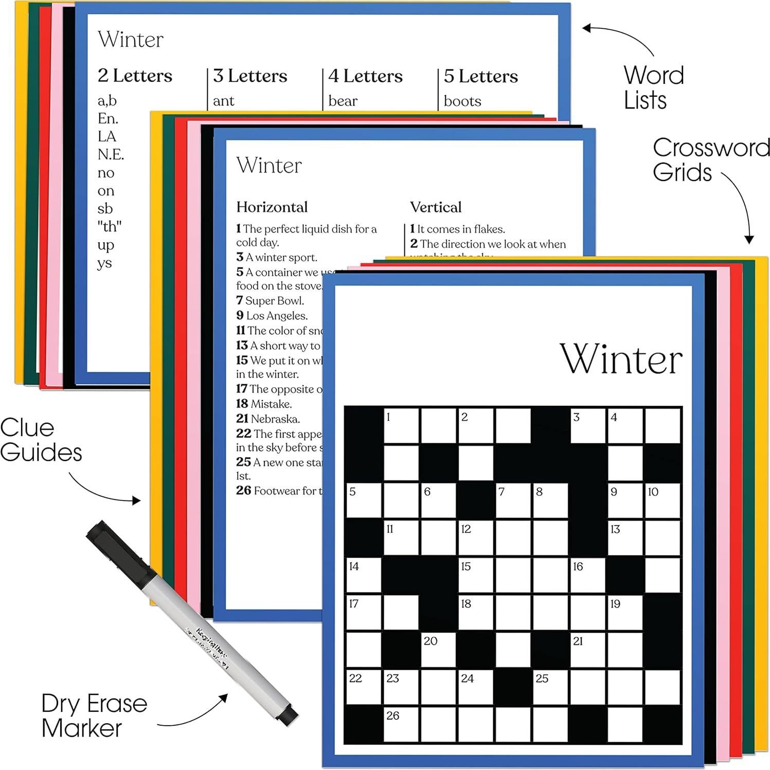 Crucigrama Reutilizable Manteniendo Ocupado para Adultos Mayores