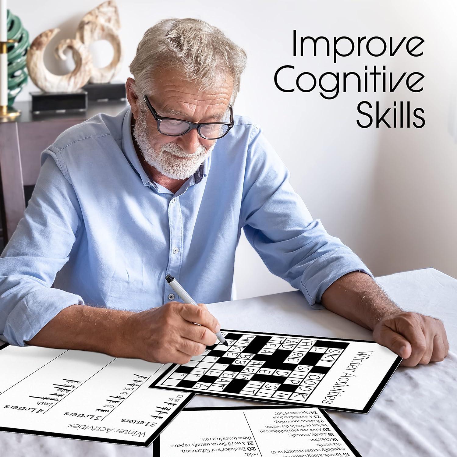 Crucigrama Reutilizable Manteniendo Ocupado para Adultos Mayores