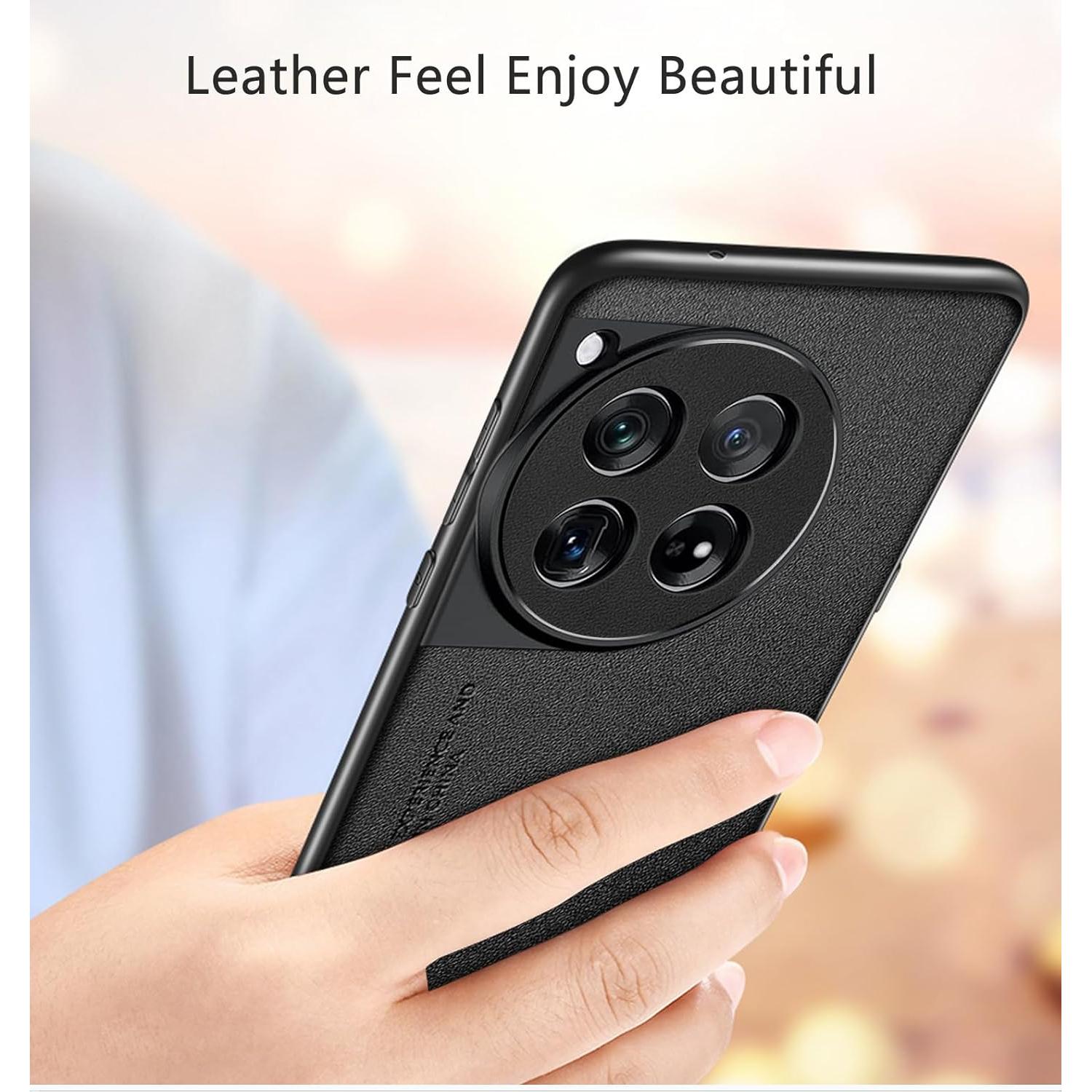 Funda TPU Cuero Sintético OnePlus 12R Negra Ultra Ligera