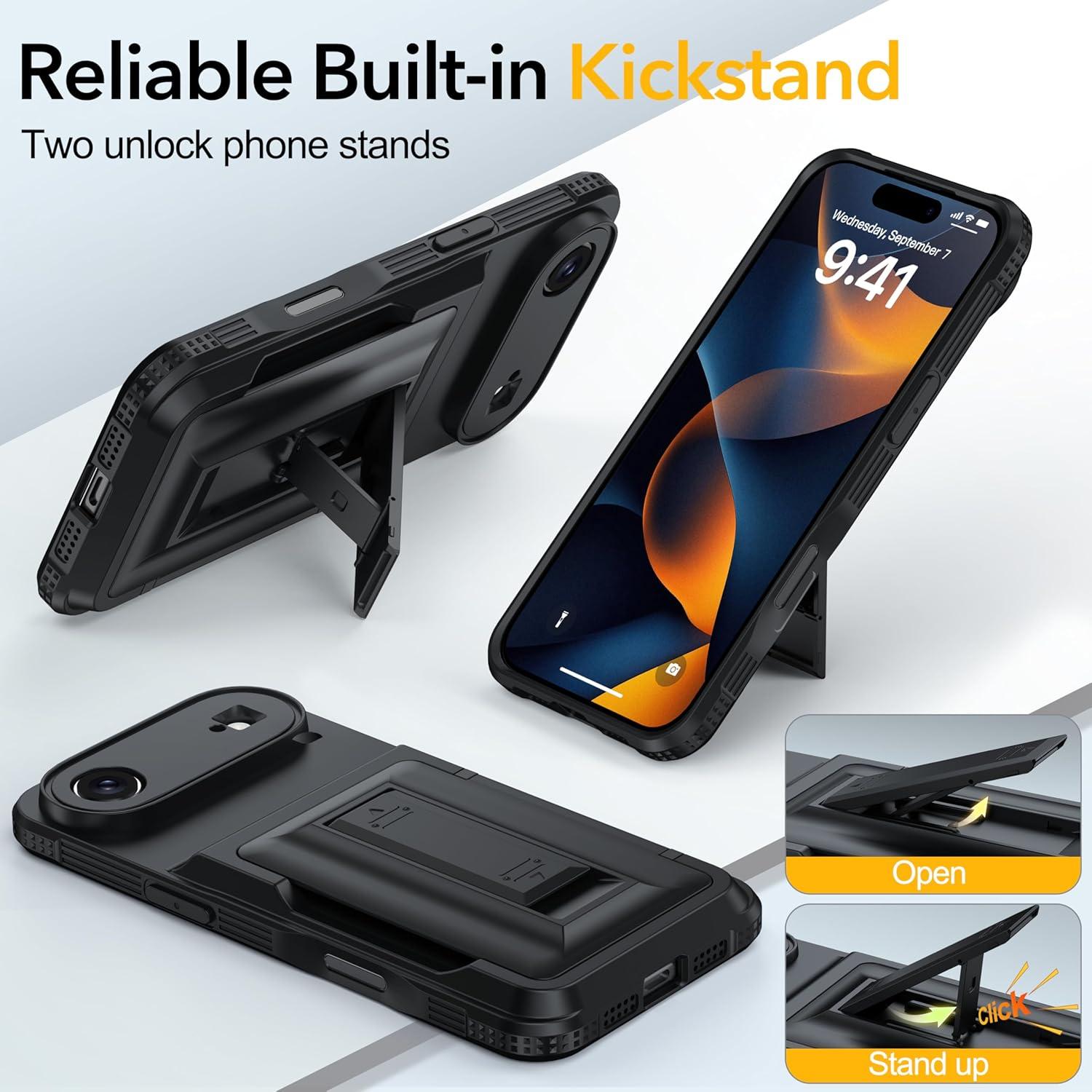 Funda de Cartera Oterkin para iPhone 17 Air 6.5" Negro con RFID