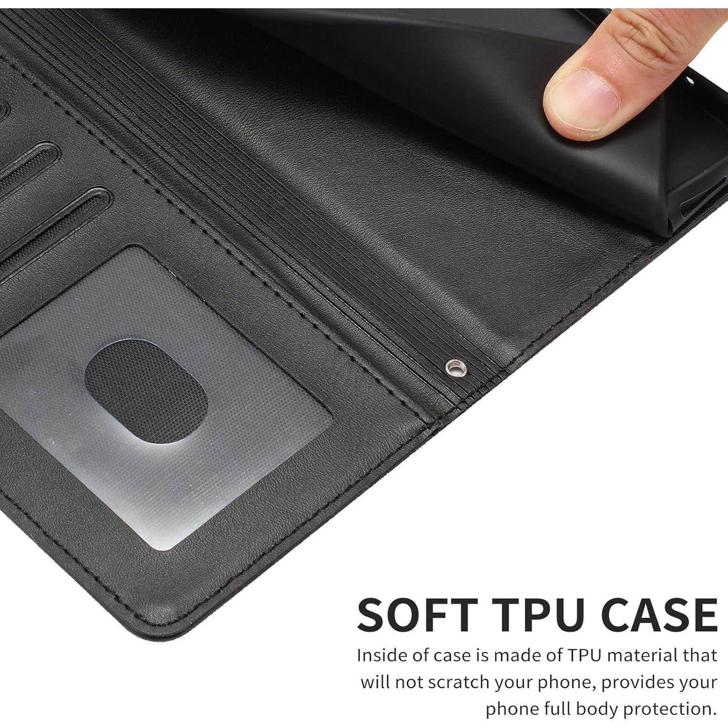 Funda de cuero PU para Sony Xperia 1 VI 5G - Soporte y ranuras