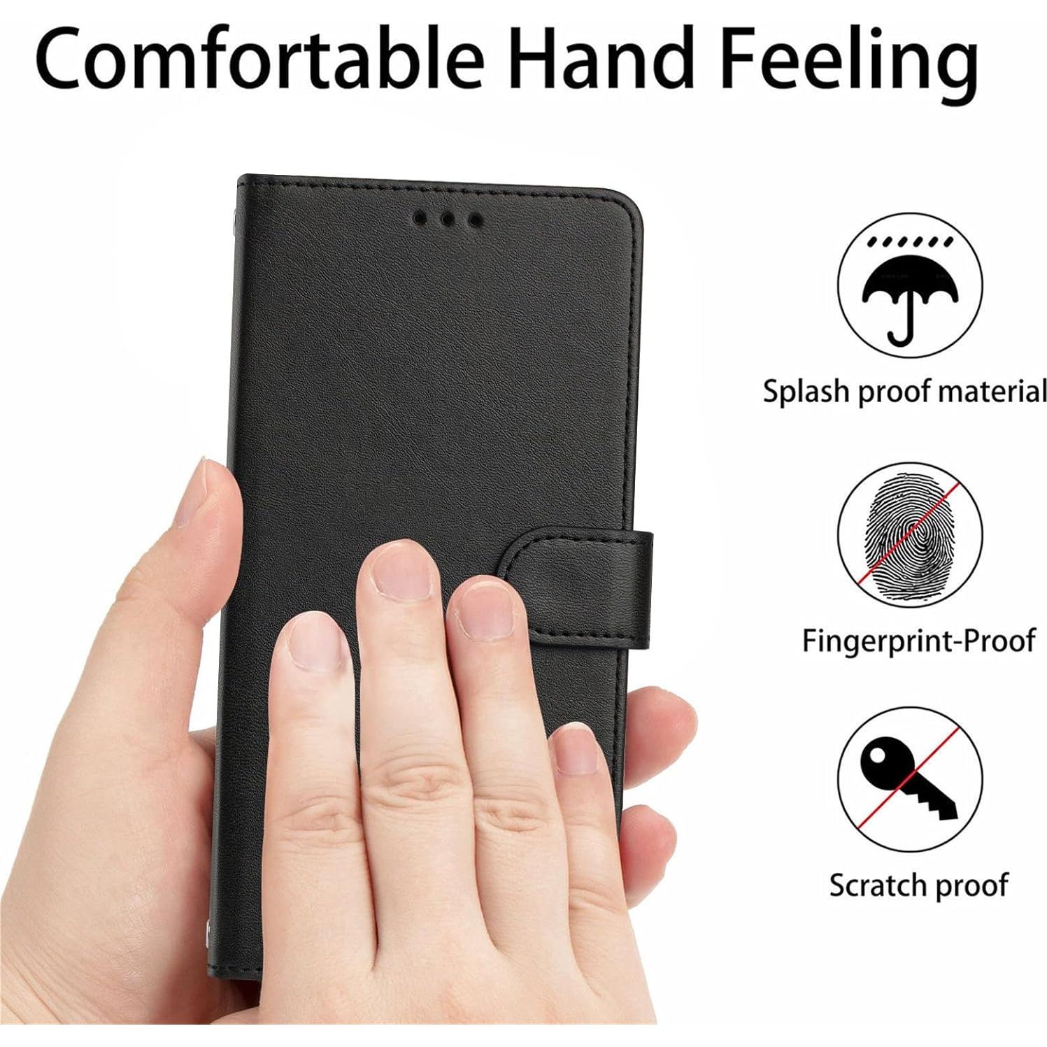 Funda de cuero PU para Sony Xperia 1 VI 5G - Soporte y ranuras