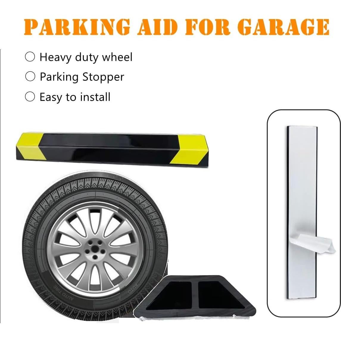 Tope de Estacionamiento GOYUWEN 40.6x8.9x3.2 cm Alta Resistencia