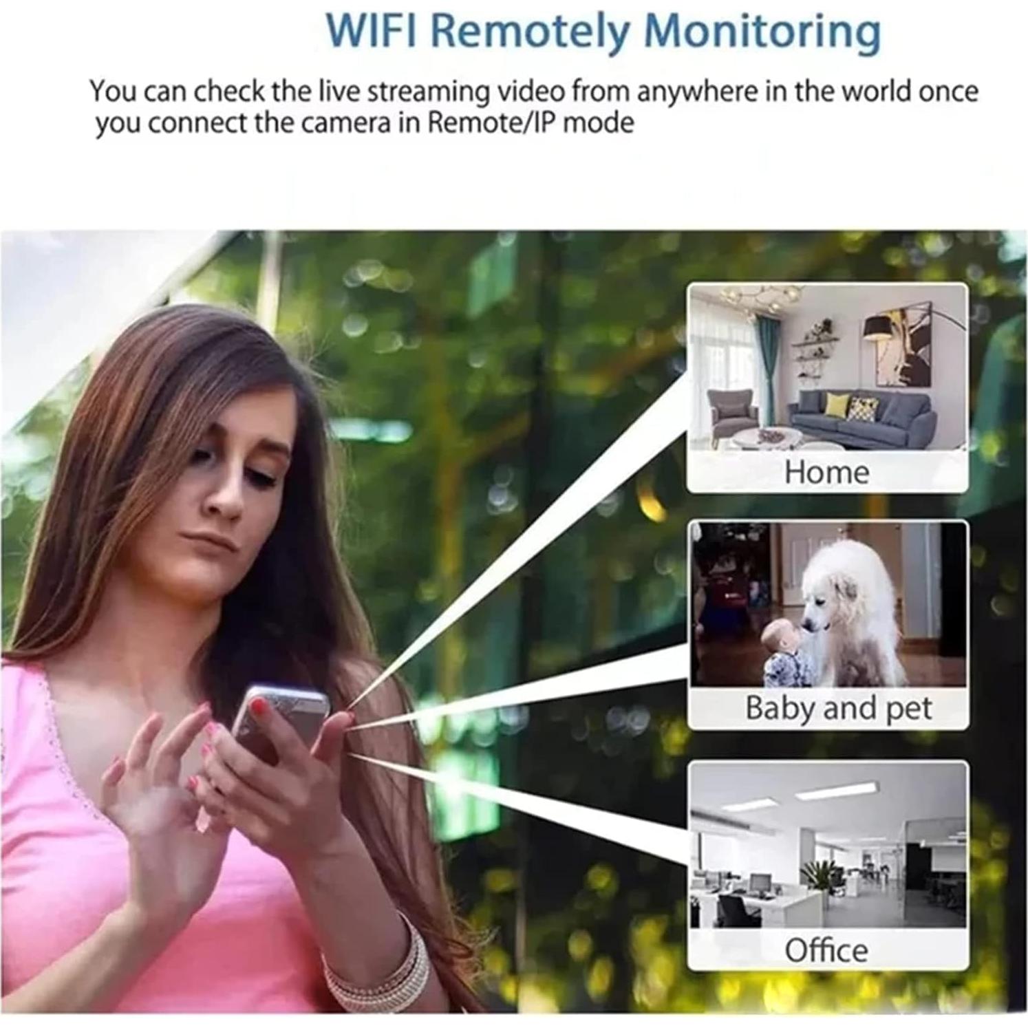 Cámara Mini WiFi HD 1080P Amposei - Visión Nocturna 10m