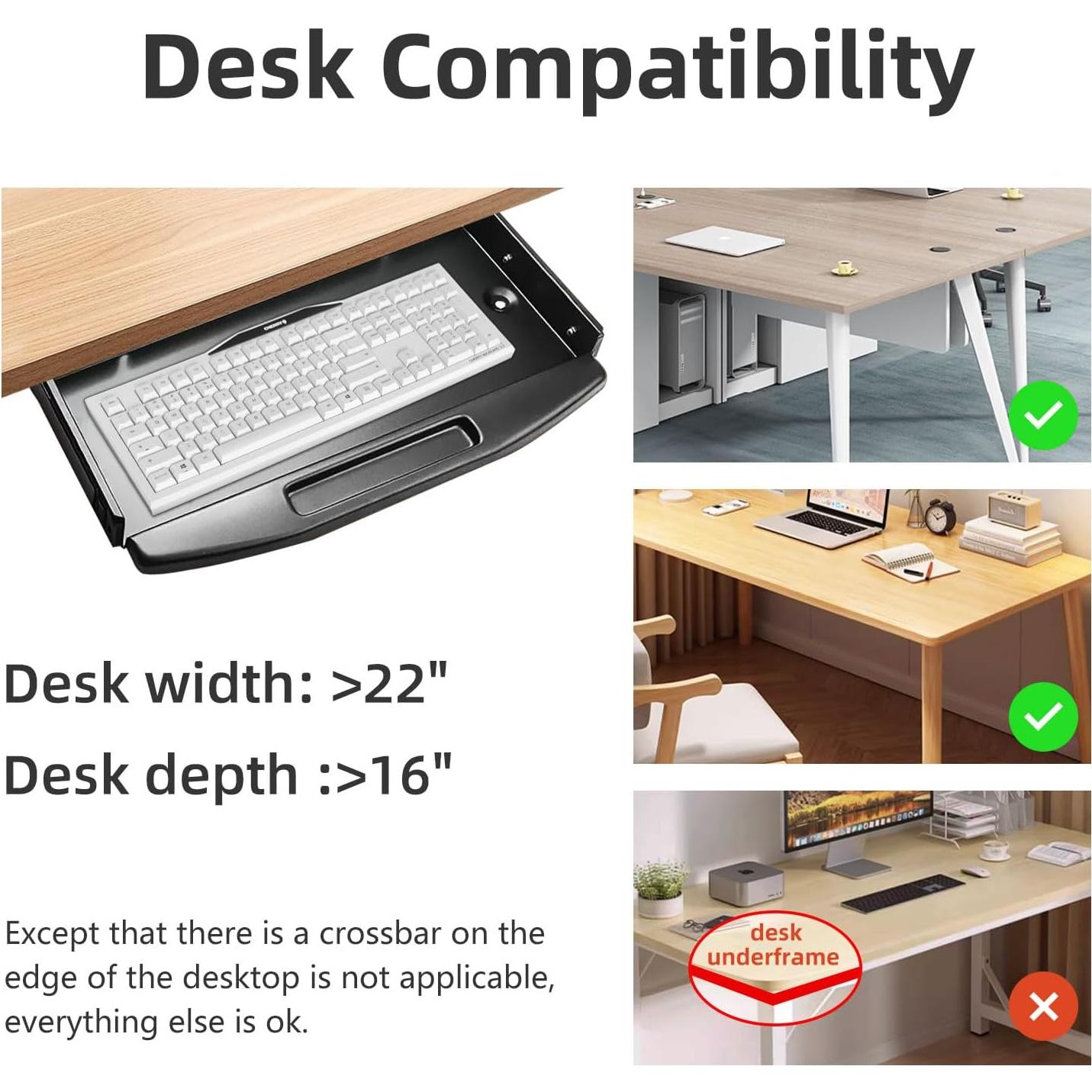 Bandeja de Teclado de Acero Ciao Stilista 71.12x27.94cm