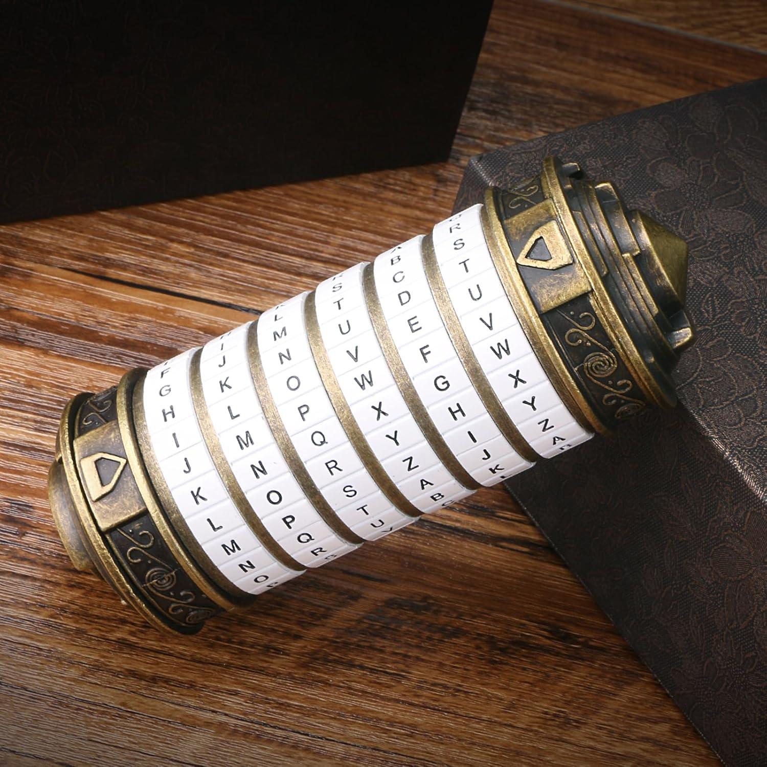 Caja de rompecabezas Cryptex Da Vinci con compartimentos ocultos