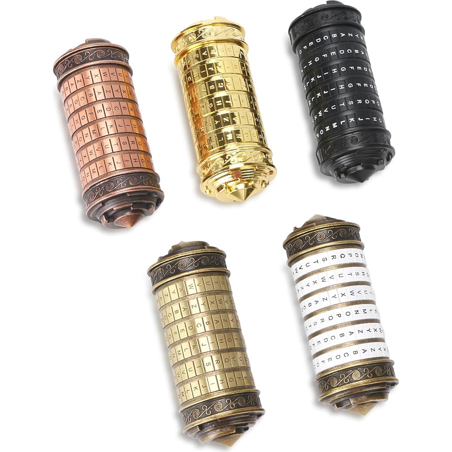 Caja de rompecabezas Cryptex Da Vinci con compartimentos ocultos