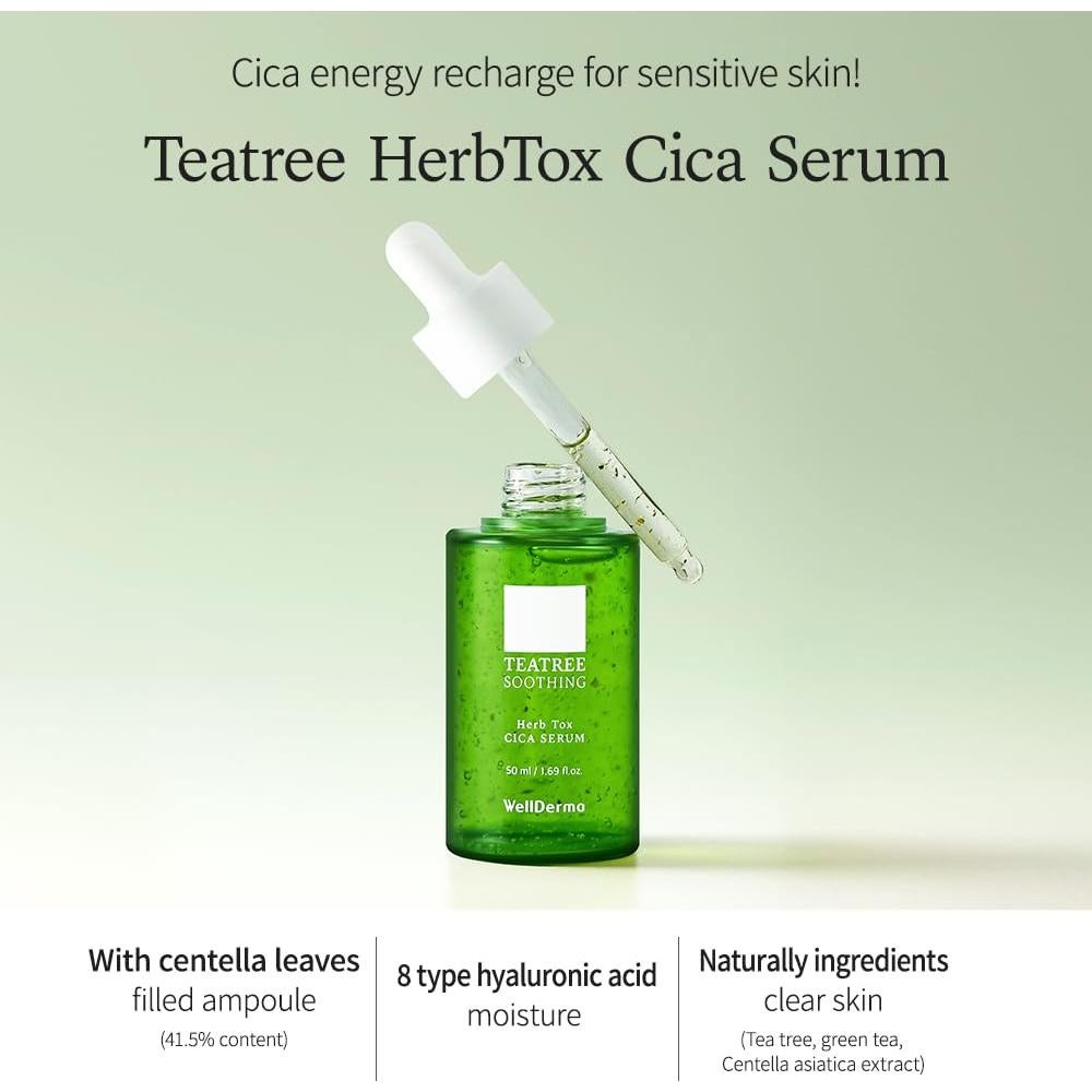 Sérum Hidratante Cica Herb Tox WELLDERMA 50mL - Centella Asiática