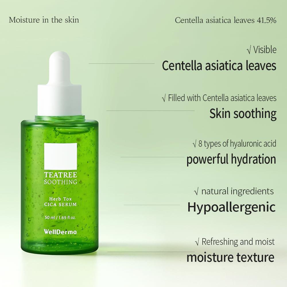 Sérum Hidratante Cica Herb Tox WELLDERMA 50mL - Centella Asiática