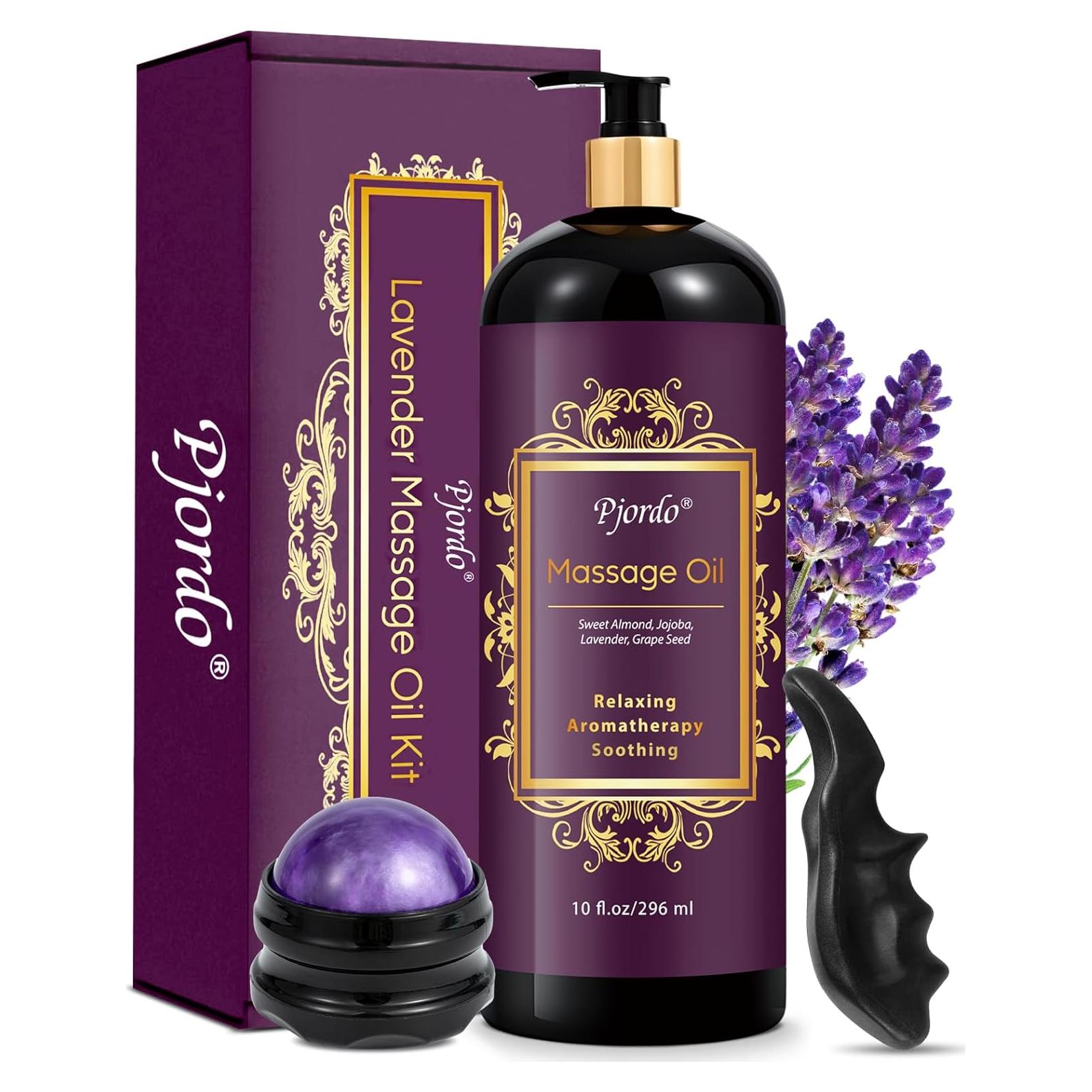 Aceite de Masaje de Lavanda Pjordo 300 ml - Relajante y Suave