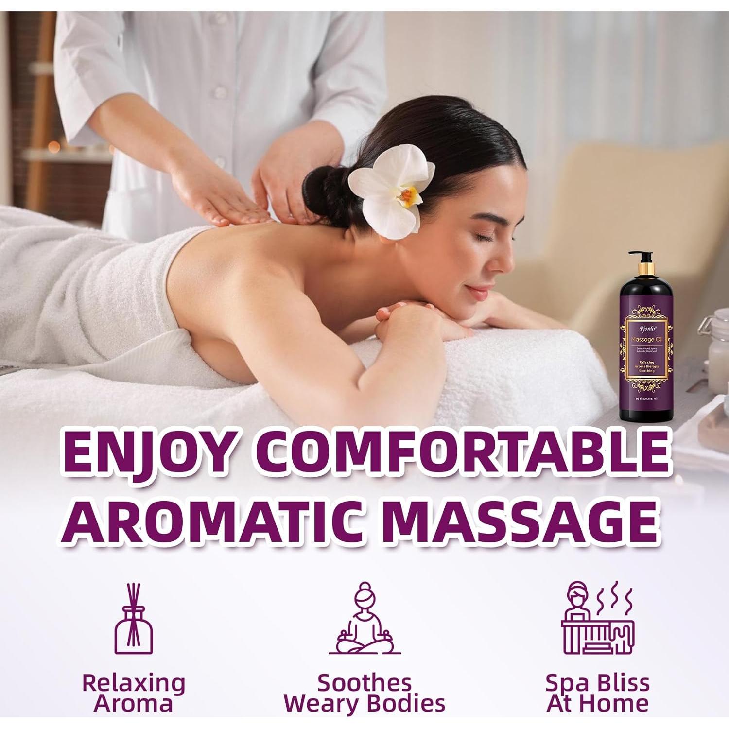 Aceite de Masaje de Lavanda Pjordo 300 ml - Relajante y Suave