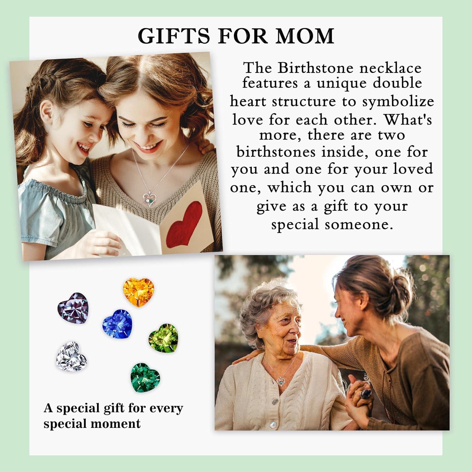 Collar Doble Corazón Rosa Iefil en Plata Esterlina 925