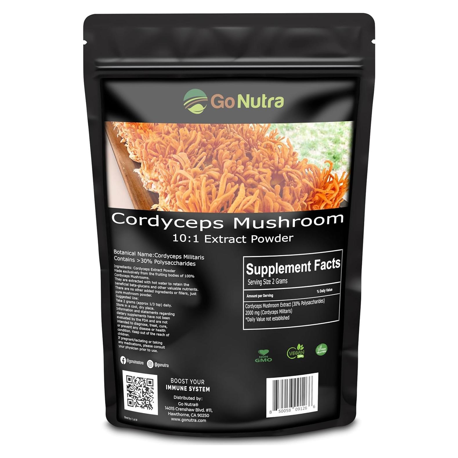 Polvo de Hongo Cordyceps Blubay 113g - 30% Polisacáridos No OGM