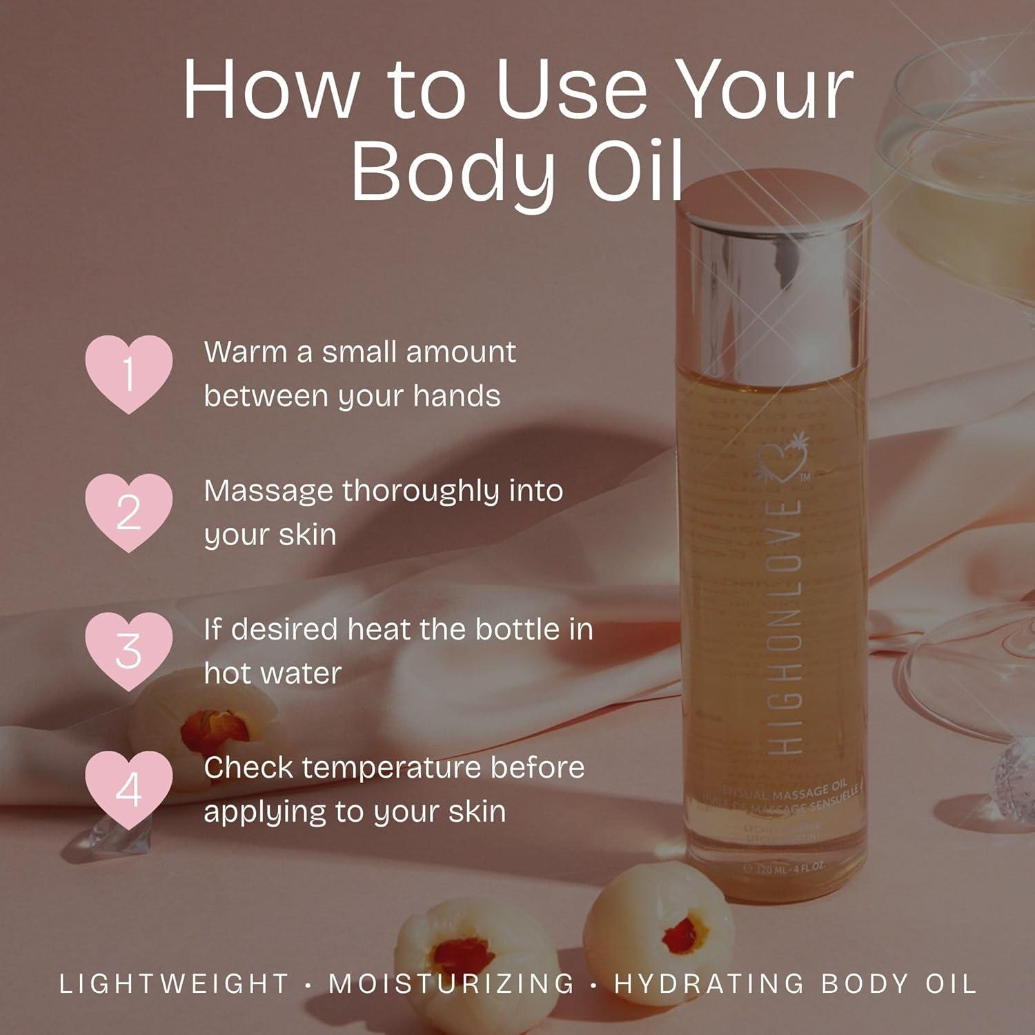 Aceite Corporal Natural HighOnLove 120ml - Martini de Lichi