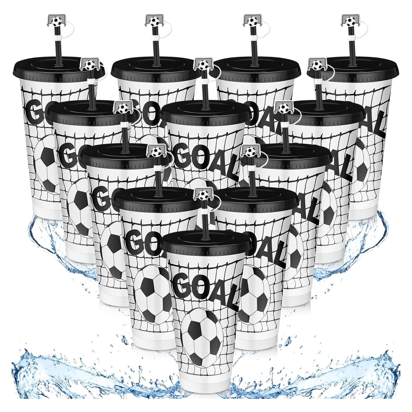 Set de 12 Vasos de Plástico para Fútbol Domensi 24oz