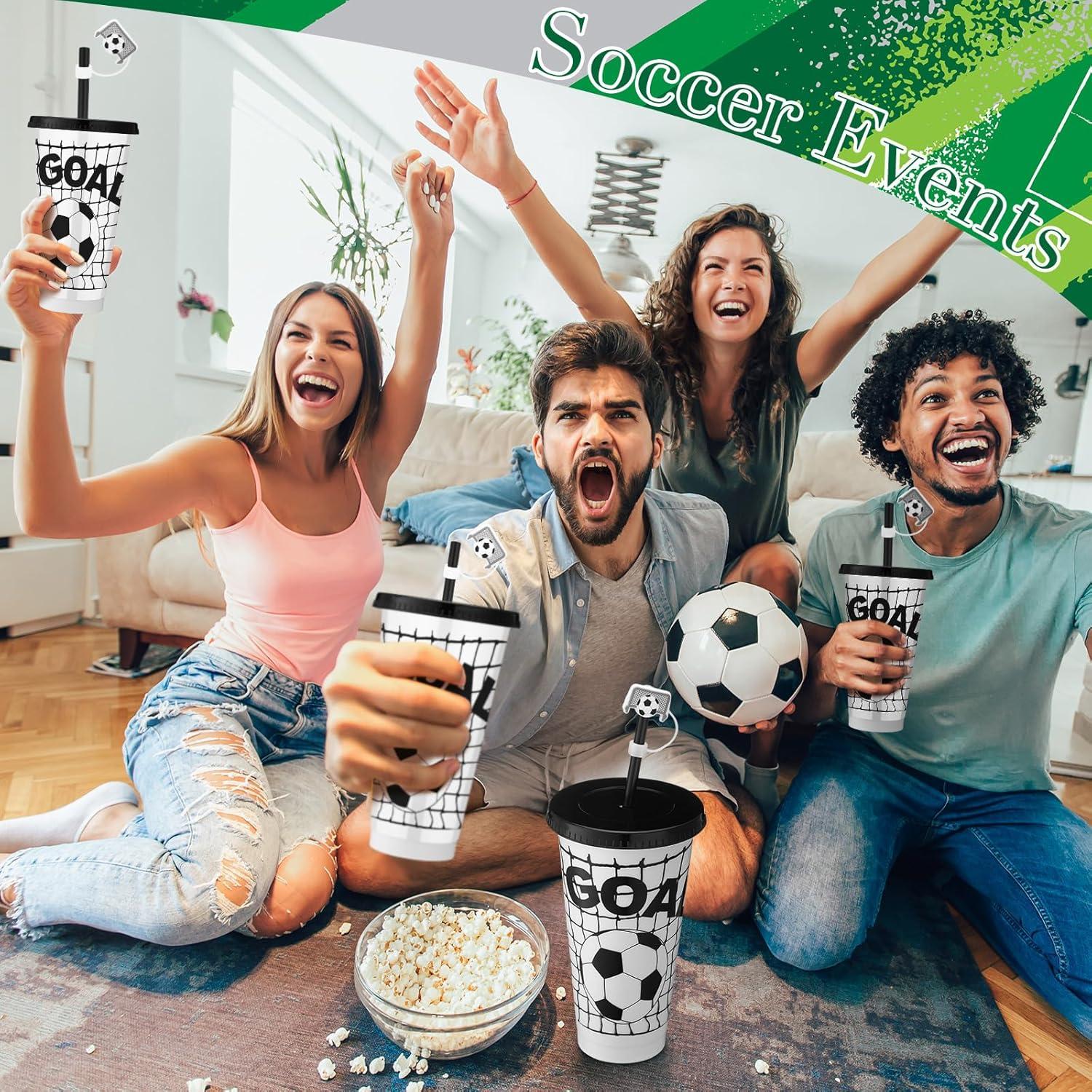 Set de 12 Vasos de Plástico para Fútbol Domensi 24oz