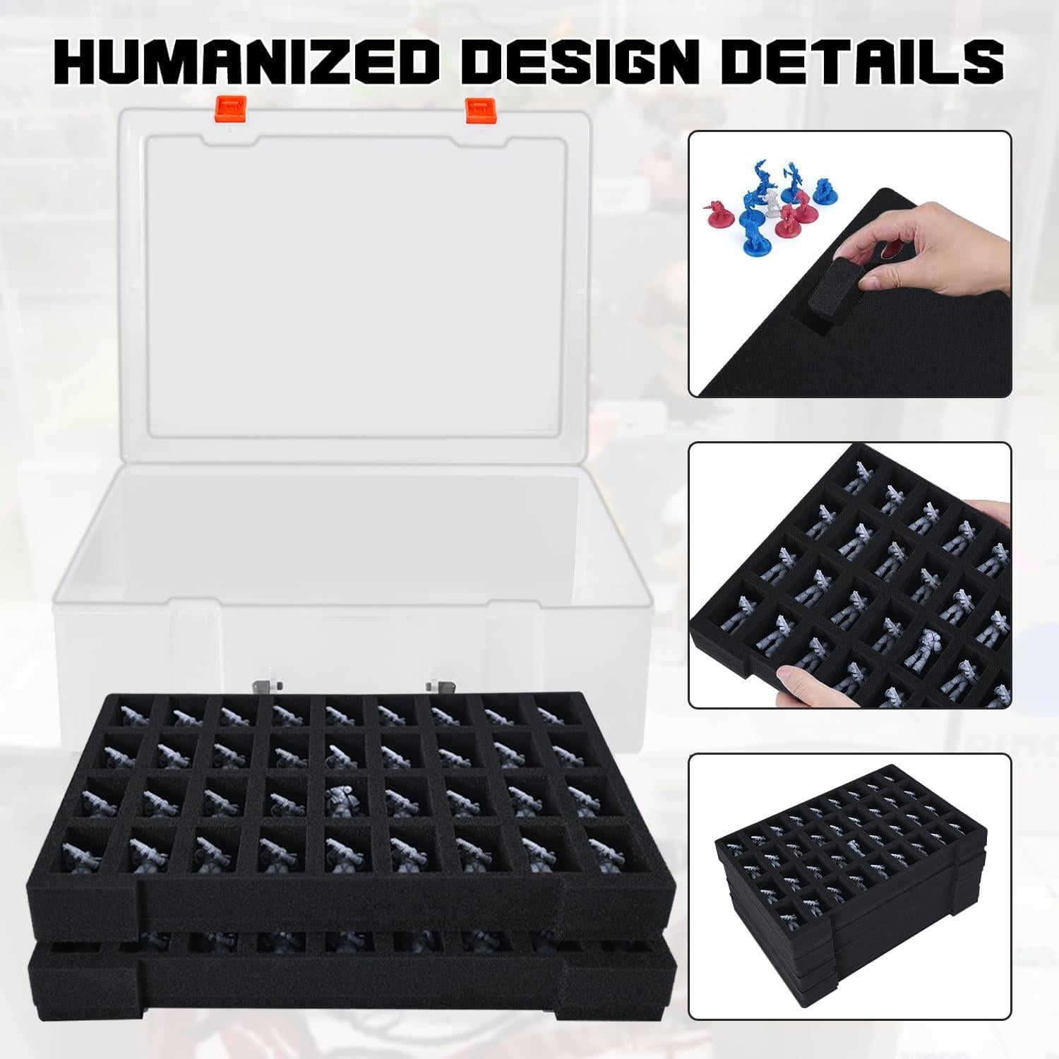 Caja de Almacenamiento Miniatura TONYLAIJIANTAO 2 Pcs 144 Compartimentos