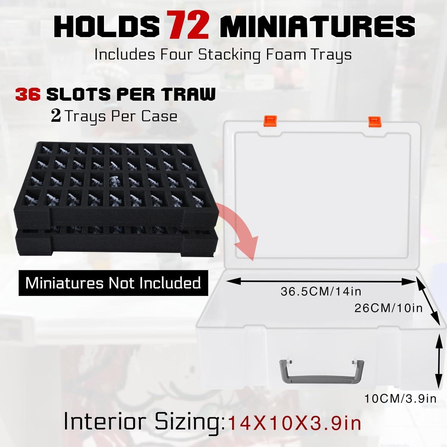 Caja de Almacenamiento Miniatura TONYLAIJIANTAO 2 Pcs 144 Compartimentos