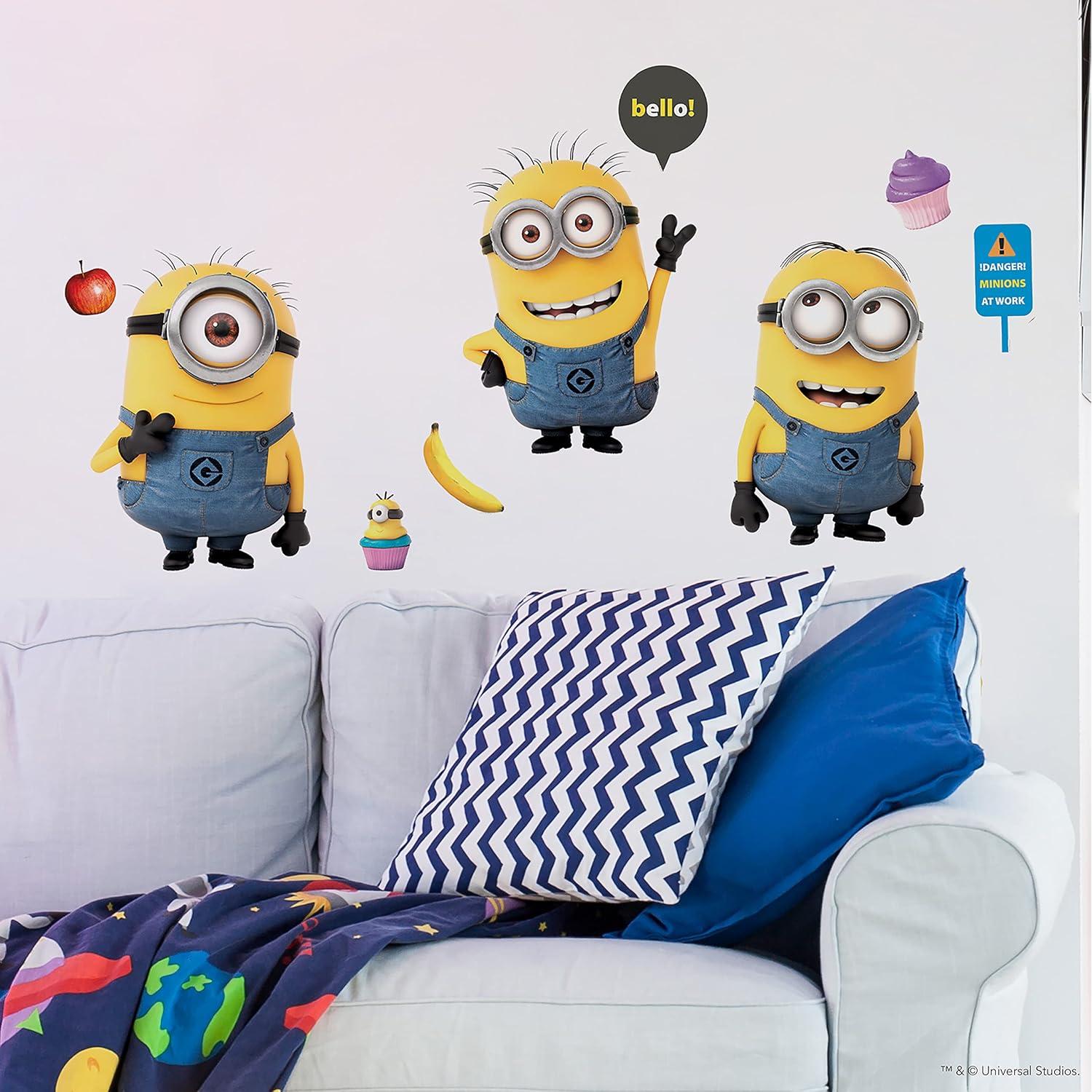 Calcomanías de Pared Minions RoomMates 101.6x45.72 cm Amarillo