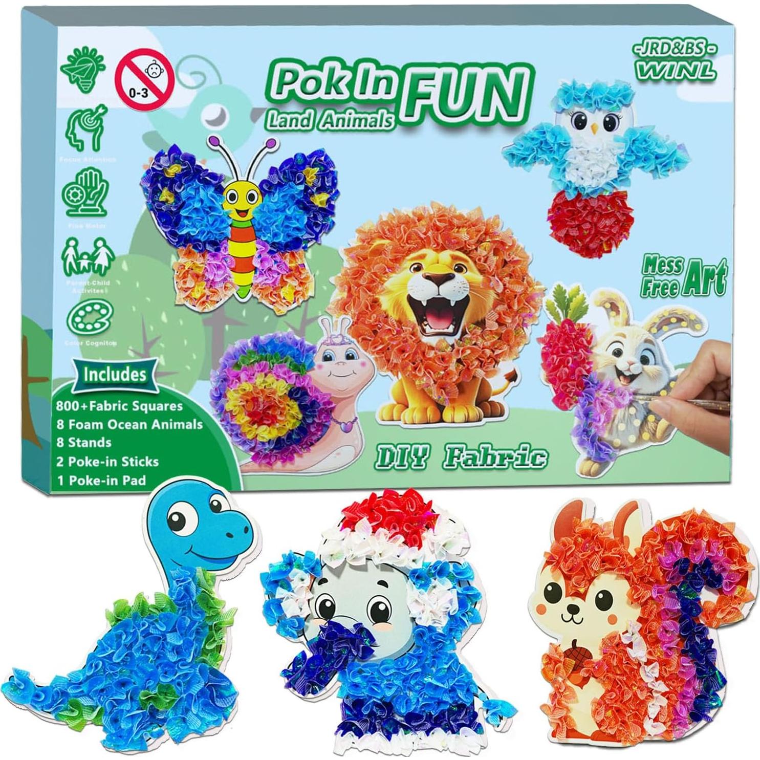 Kit de Manualidades JRD&BS WINL Poke A Dot Animales 4-9 Años