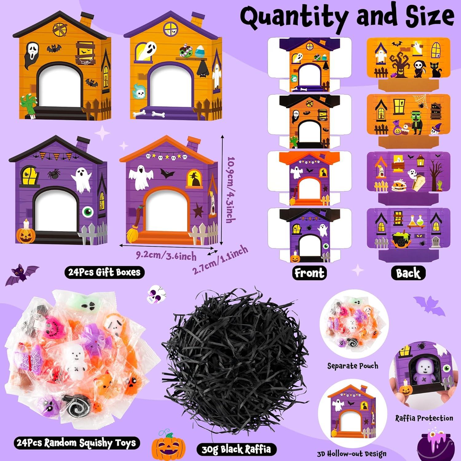 Paquete de 24 Juguetes Squishy Halloween CY2SIDE con Caja