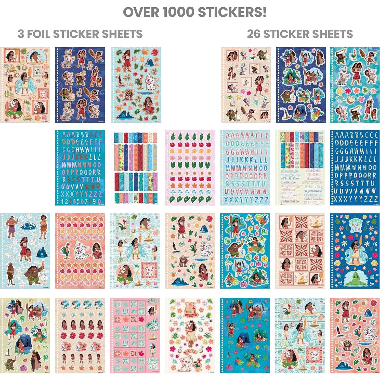 Libro de Stickers Disney Moana Fashion Angels - 1000 Stickers