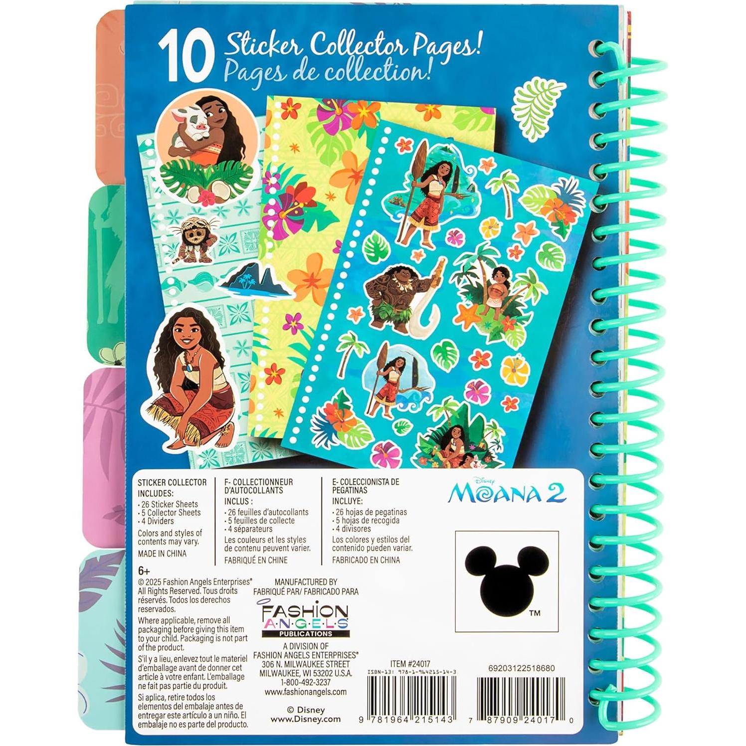 Libro de Stickers Disney Moana Fashion Angels - 1000 Stickers