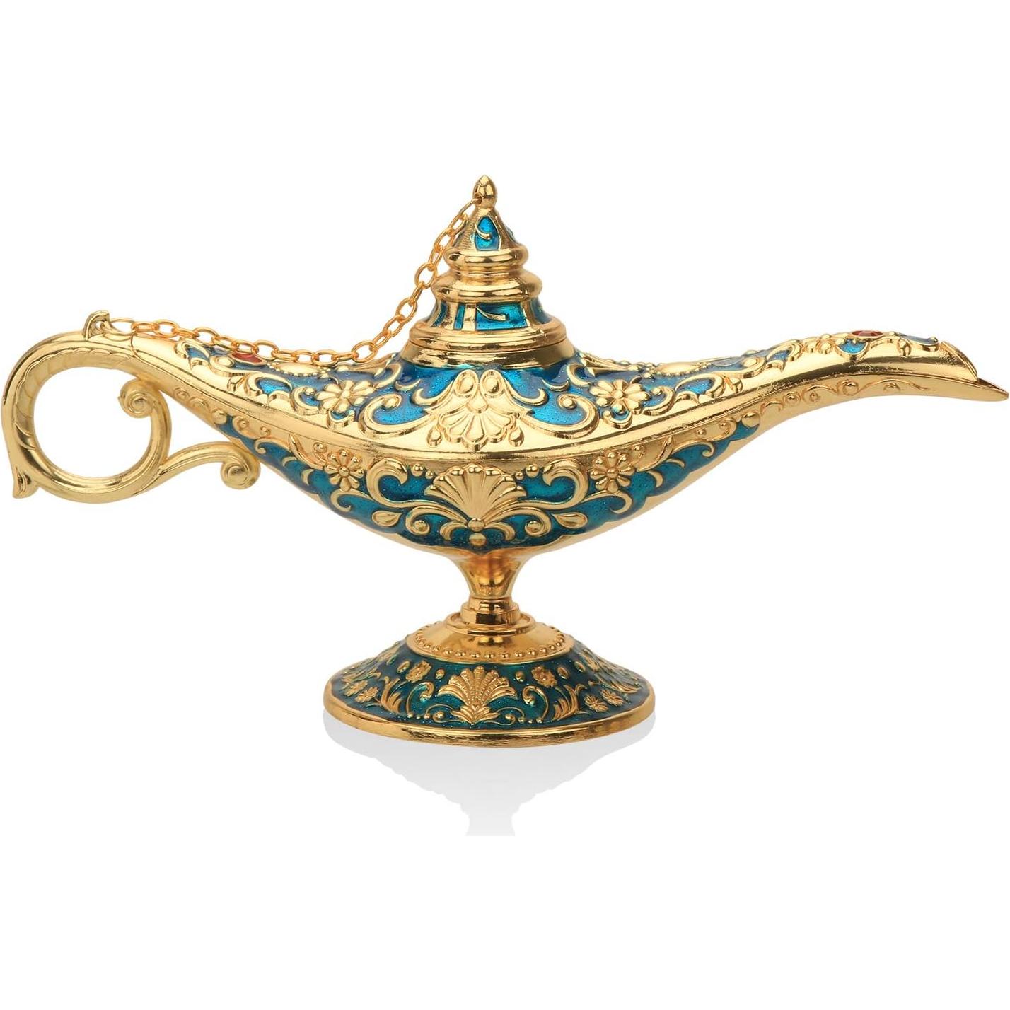 Lámpara Mágica Aladino LAUYOO Azul Decorativa 20.7x11.3cm