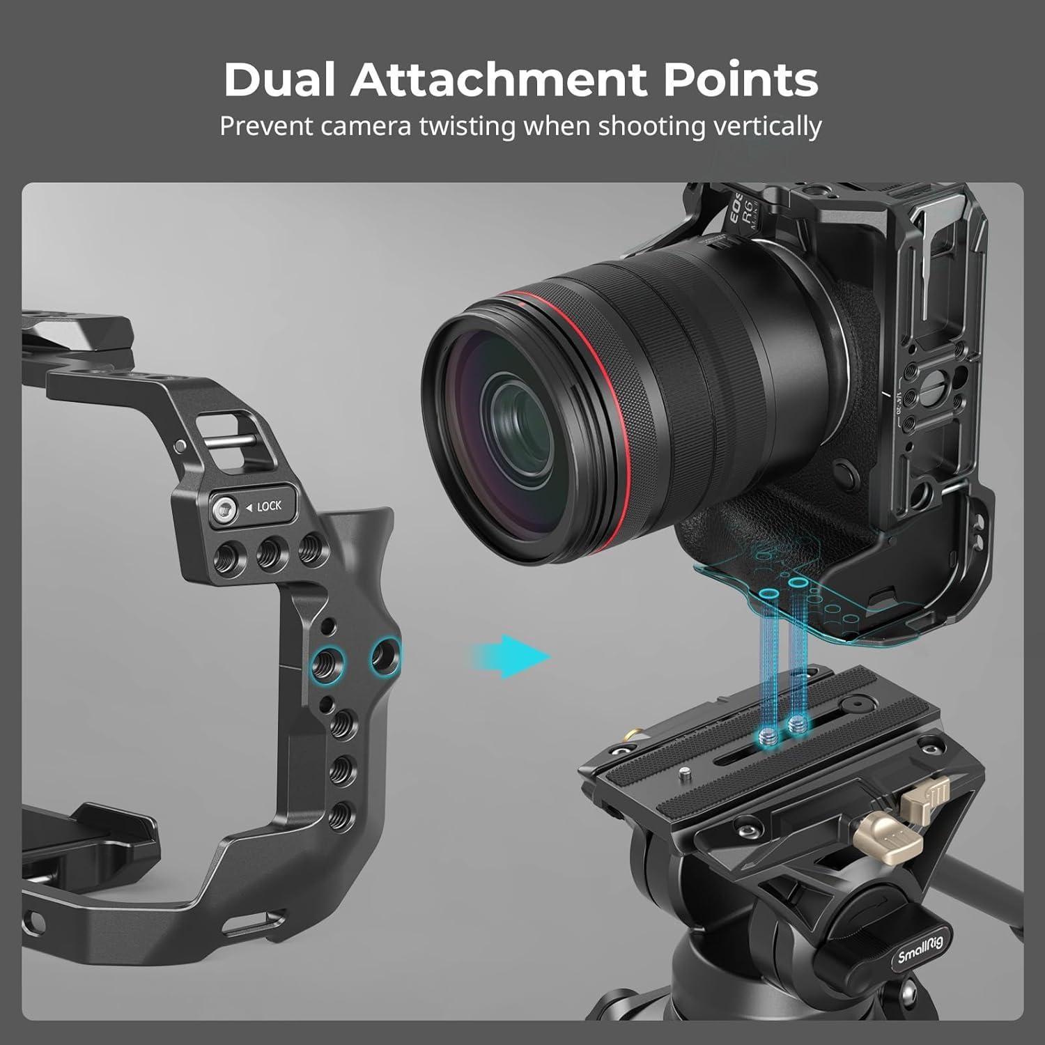 Jaula SmallRig R6 Mark II para Canon con rieles NATO