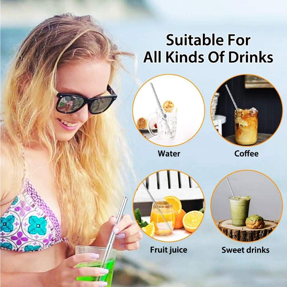 Popote Plegable Reutilizable Hapivida Acero Inoxidable 23cm