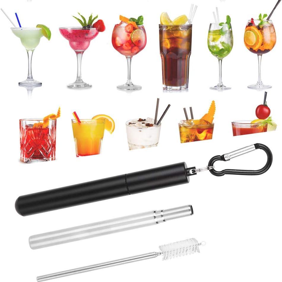 Popote Plegable Reutilizable Hapivida Acero Inoxidable 23cm