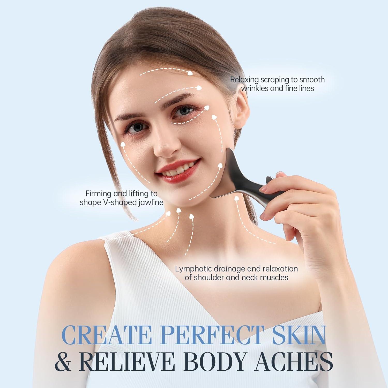 Herramienta de Masaje Gua Sha 4-en-1 Pez - Cuidado Facial