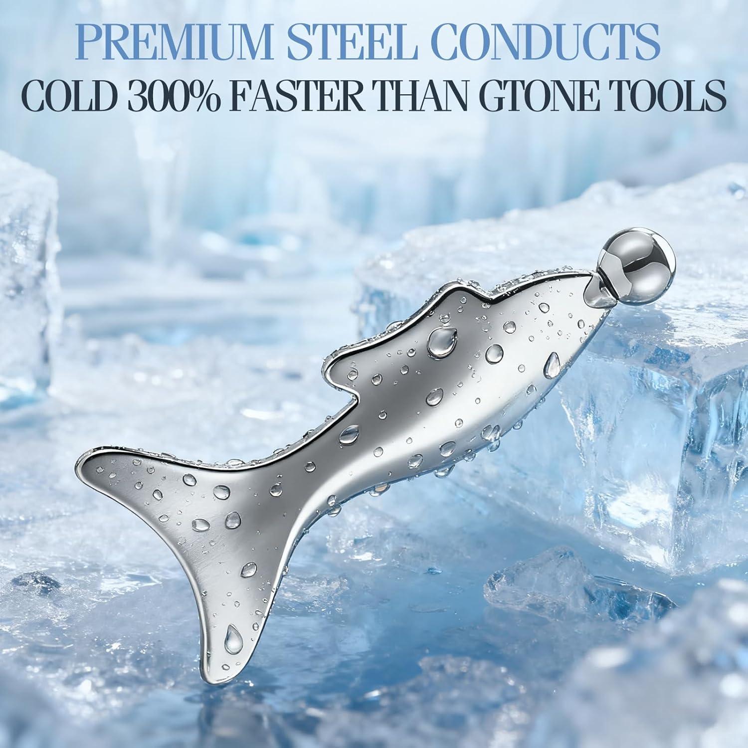 Herramienta de Masaje Gua Sha 4-en-1 Pez - Cuidado Facial