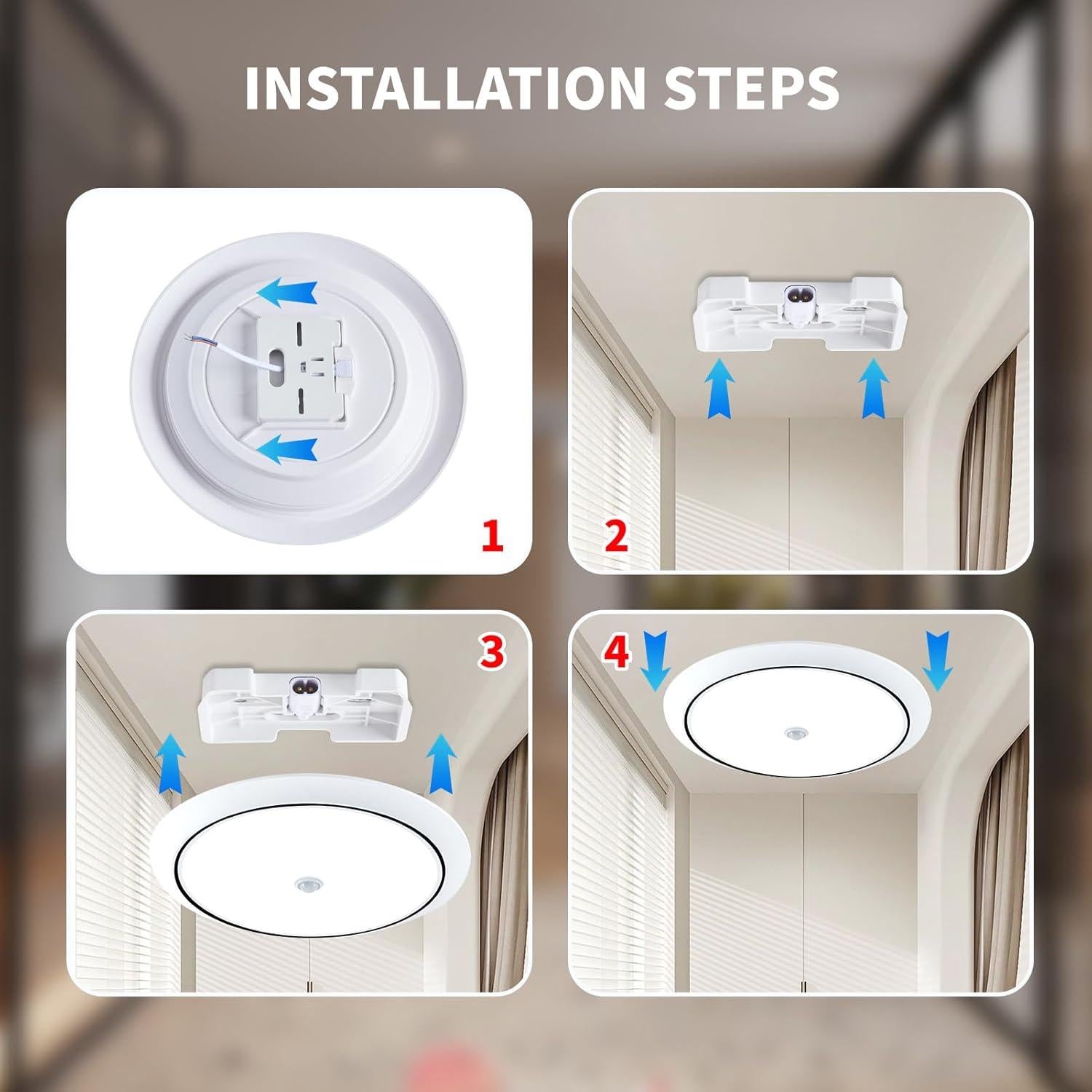 Luz de Techo LED HENTAG 12W con Sensor de Movimiento